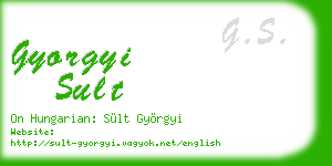 gyorgyi sult business card